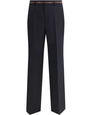Gucci Selvedge Detail Wool Pants - Blue