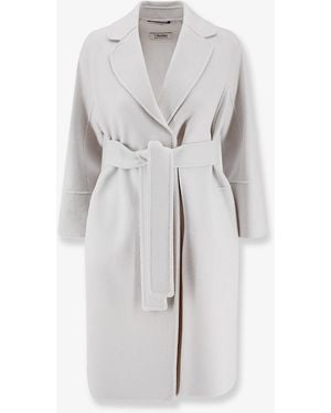 Max Mara Arona Pure Virgin Wool Coat - White