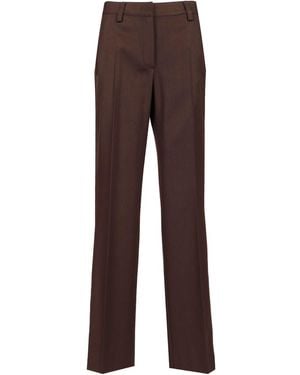 Off-White c/o Virgil Abloh Wool Wide Leg Pants - Brown