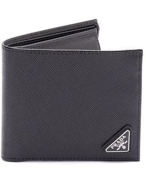 Prada Saffiano Leather Wallet - Blue