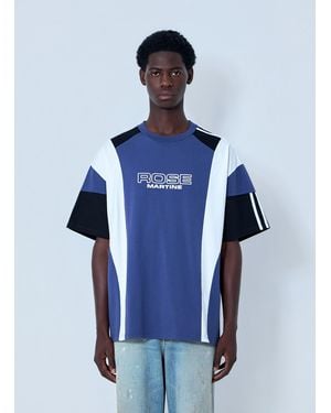 Martine Rose Graphic Panel T-Shirt - Blue