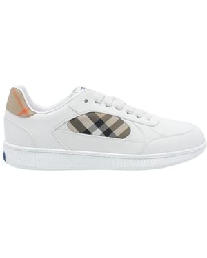 Burberry Check Terrace Sneakers - White