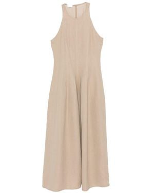 Brunello Cucinelli Linen Blend Long Dress - White