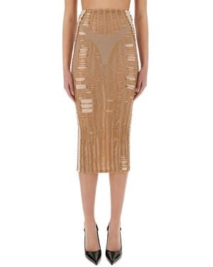 DIESEL M-Calina Midi Skirt - Natural