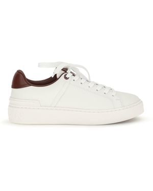 Balmain B-Court Leather Sneakers - White