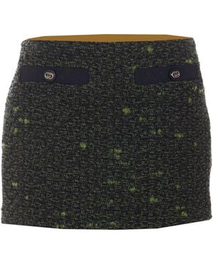 Gucci Tweed Mini Skirt - Black