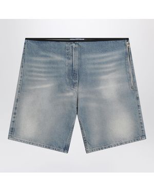 Prada Shorts With A Washed Effect - Blue