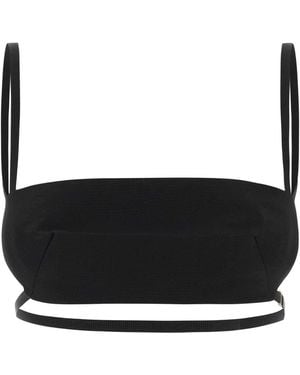 Jil Sander Bra 08 Silk-Wool Underwire Bra - Black