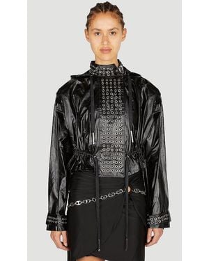 Rabanne Rabanne Eyelet Biker Jacket - Black