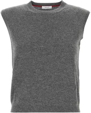 Ferragamo Salvatore Stretch Cashmere Blend Vest - Gray