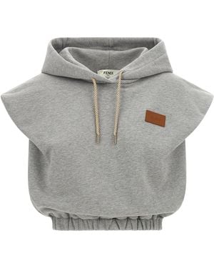 Fendi 'Essentia' Sweatshirt Top - Gray