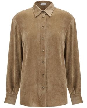 Brunello Cucinelli Snap-Button Shirt - Natural