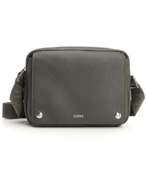 Loewe Medium "Pebble" Messenger Bag - Gray