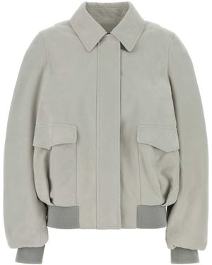 Loewe Chalk Suede Jacket - Gray