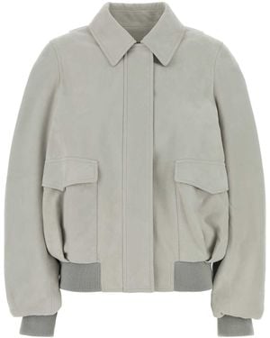 Loewe Chalk Suede Jacket - Gray