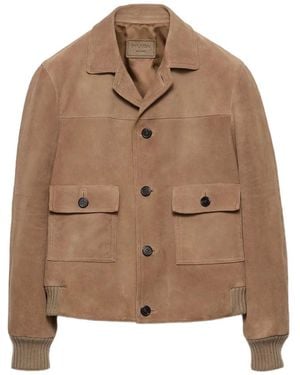 Prada Suede Jacket - Brown