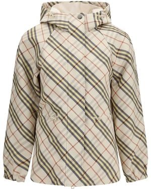 Burberry Reversible Check Hooded Jacket - White