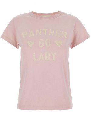 Valentino Crewneck T-Shirt With Maxi Logo On Front And Rear - Pink