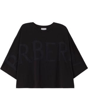 Burberry Logo Cotton T-Shirt - Black
