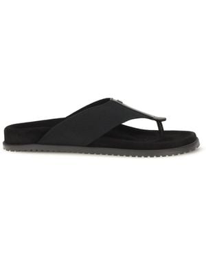 Dolce & Gabbana Dolce & Gabbana Logo Thong Sandals - Black