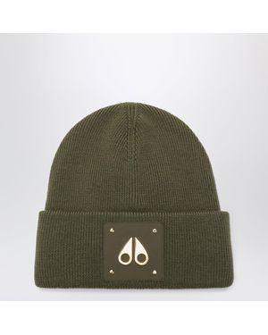 Moose Knuckles Series Icon Wool Beanie - Green