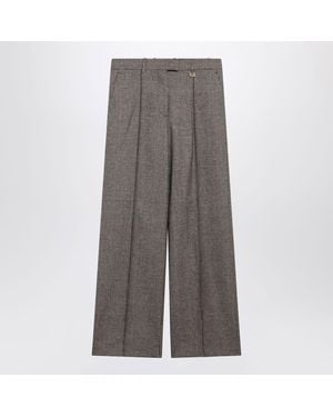 Burberry Prince Of Wales Wool-Blend Pants - Gray
