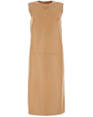 Prada Skin Nappa Leather Dress - White