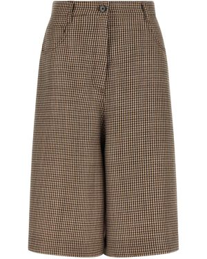Brunello Cucinelli Virgin Wool Bermuda Shorts - Brown