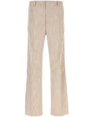 Bottega Veneta Melange Sand Viscose Blend Pant - Natural