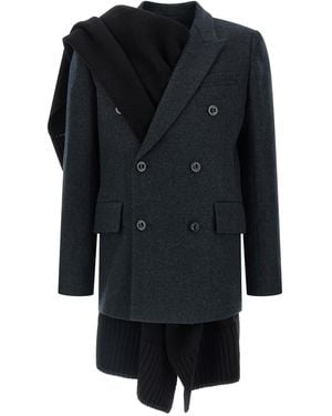 Sacai 2-In-1 Coat - Black