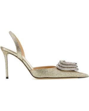 Mach & Mach Mach&Mach Platinum Fabric Pumps - Metallic