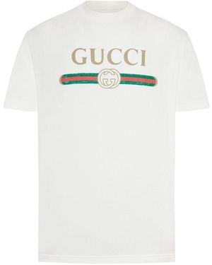 Gucci Logo Cotton T-Shirt - White