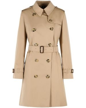 Burberry 'Kensington' Cotton Trench Coat - Natural