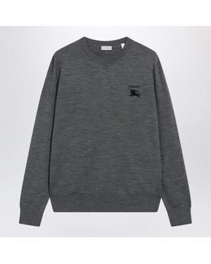 Burberry Wool Crewneck Sweater - Gray