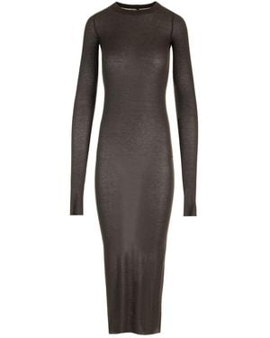 Rick Owens Fitted Jersey Dress - Gray