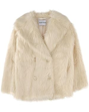 Stand Studio Katalina Faux Fur Coat - Natural