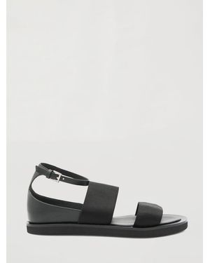 Max Mara Masoncia Leather Sandal - Black