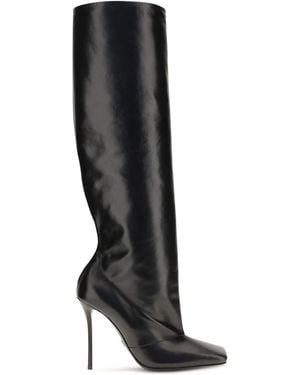 Dolce & Gabbana Dolce & Gabbana Calfskin Tall Boots - Black
