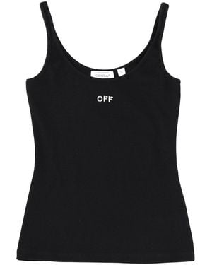 Off-White c/o Virgil Abloh Tank Top With Logo Cotton - Black