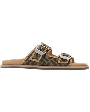 Fendi Shoes Mules - Brown
