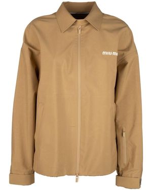 Miu Miu Clothing Jackets - Natural