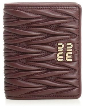 Miu Miu Matelasse Wallet - Purple