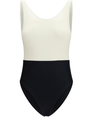 Ami Paris Nylon One-Piece Swimsuit - White