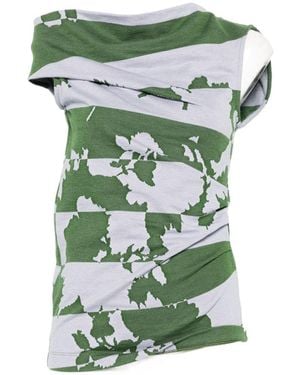 Dries Van Noten Hunray Cotton Top - Green