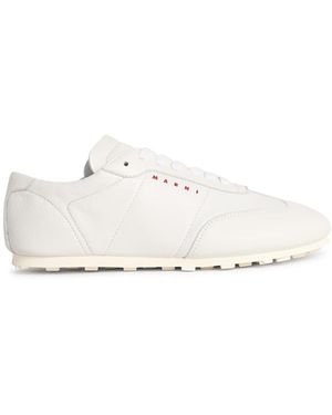 【関税&送料込】Marni Leather Sneaker Marni Leather Sneakers | Blue | FARFETCH