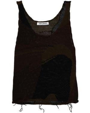 Our Legacy Top Solo Mercerised Organic Cotton Tops - Black
