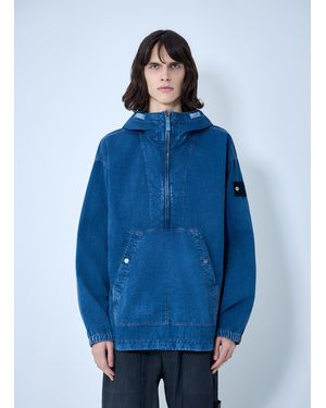 Stone Island Denim Hooded Jacket - Blue