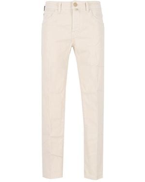 Jacob Cohen Slim-Fit Five-Pocket Pants - Natural