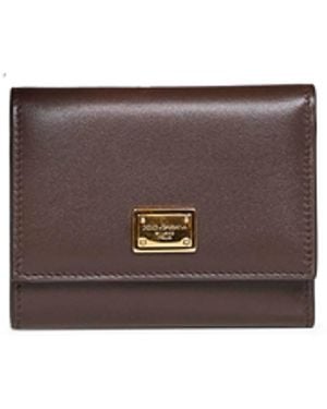 Dolce & Gabbana Dark Plongé Calfskin Leather Wallet - White