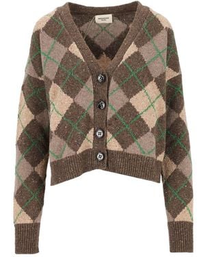 Weekend by Maxmara "Argyle" Cardigan - Brown